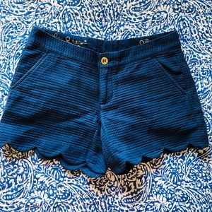 Lilly Pulitzer Navy Blue Buttercup Shorts